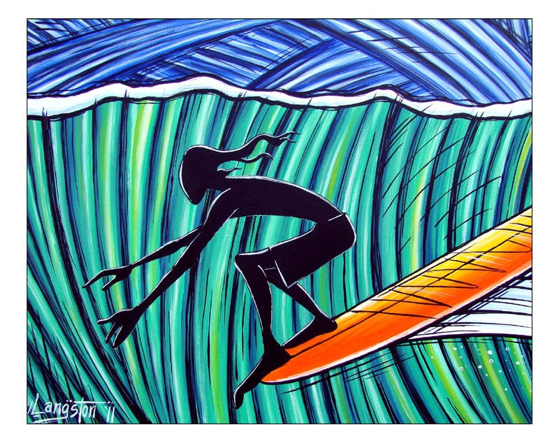 Items similar to Tribal Surf Art Series, Ocean, Surf, Beach Fine Art