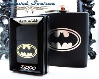 batman flask and zippo 49 00 usd zippopro