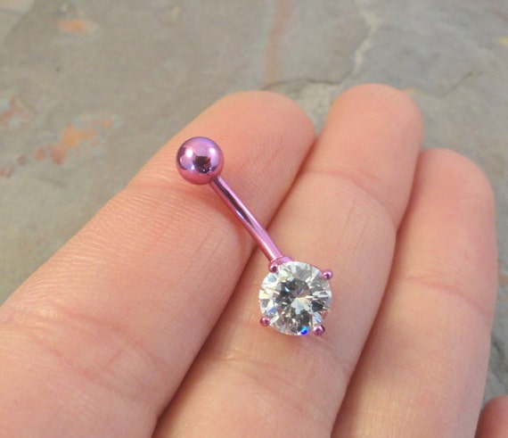 Purple Belly Button Ring Jewelry By Midnightsmojo On Etsy