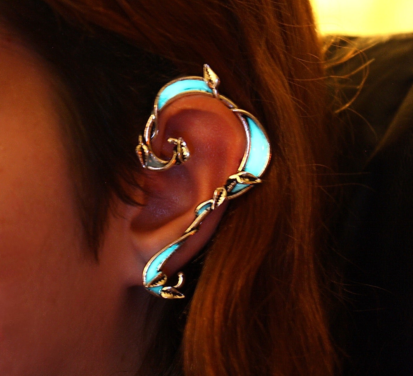 Ear Cuff Climbing Leaves GLOW in the DARK