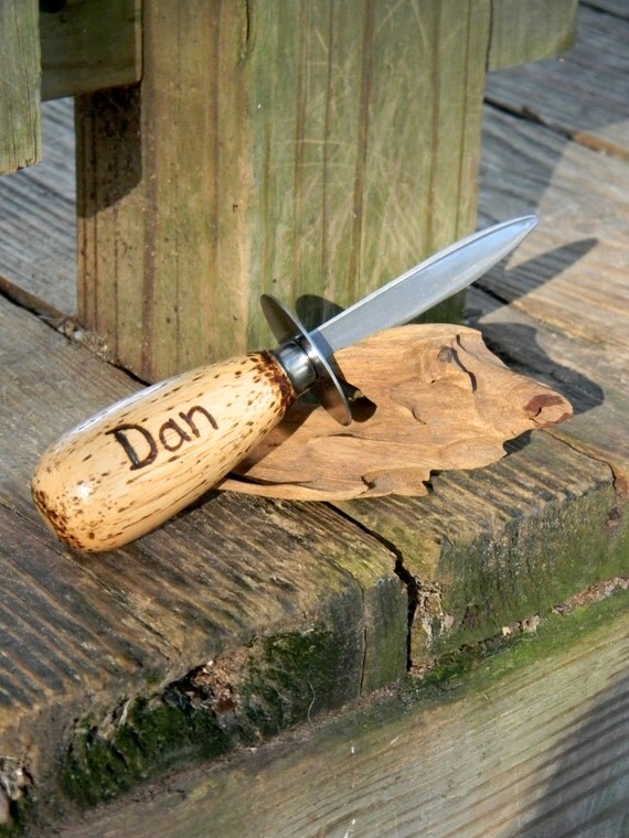 Personalized Wooden Oyster Knife or Oyster by CharlestonCharms
