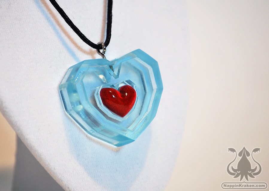 Legend Of Zelda Ocarina Of Time Pieces Of Heart Piece of Heart Pendant Legend of Zelda Ocarina of by NappinKraken