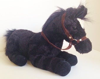 black horse stuffed animal