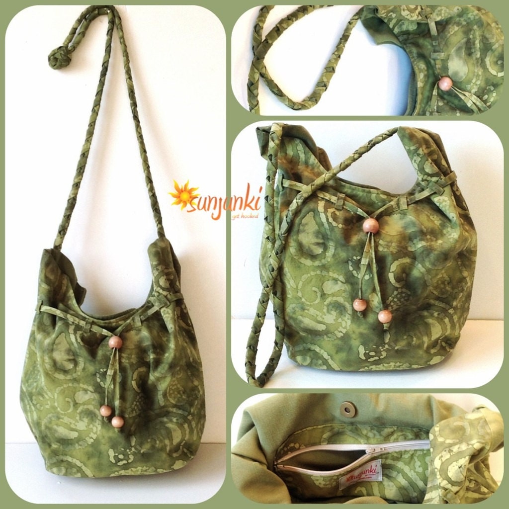 Hippy Satchel, Hobo Bag, Cross Body, Shoulder, Purse, Beach, Diaper ...