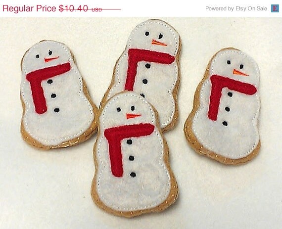 END OF YEAR Felt food Snowman Cookies Set Of 4 Great stocking stuffers. Felt food Play food Pretend food Perfect for play kitchens Il_570xn