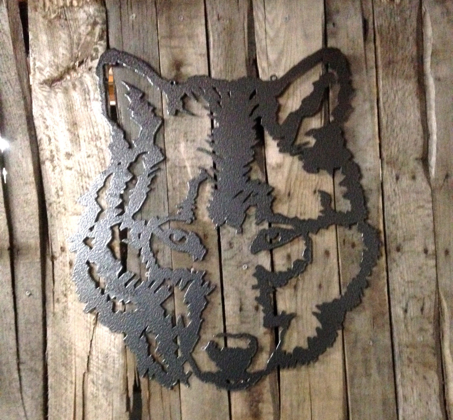 Wolf Metal Wall Art E8 by RustyRoosterMetal on Etsy