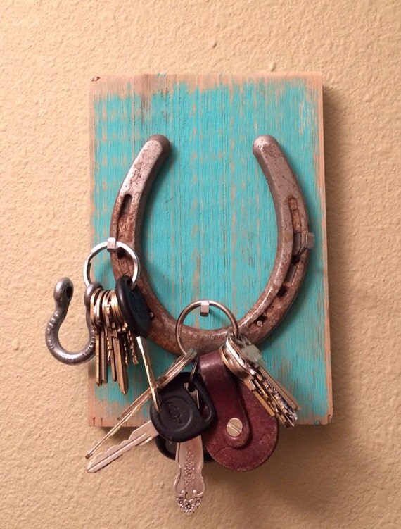 Horseshoe key holder or Jewelry holder by markiebuck on Etsy