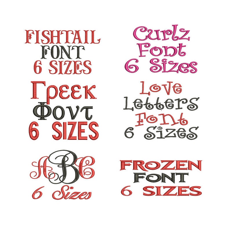 Machine Embroidery Font Set 6 Embroidery By Mysewcuteboutique