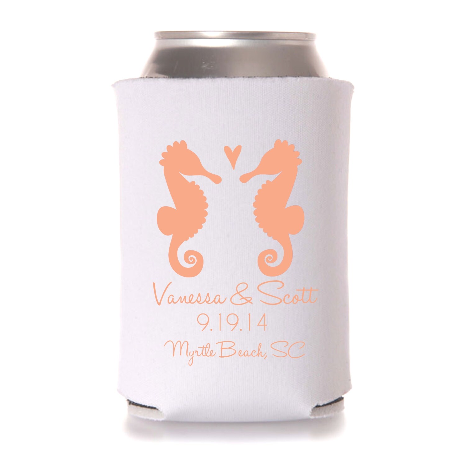 beach wedding koozies