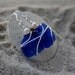 Cobalt Blue Seaglass Earrings - Sterling Silver Seaglass Jewelry - Gift Idea for Her: Under 20