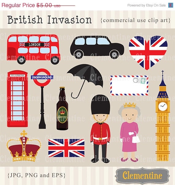40% OFF SALE London clip art, London clipart, crown clip art images, British clip art for commercial use- Instant Download Il_570xn