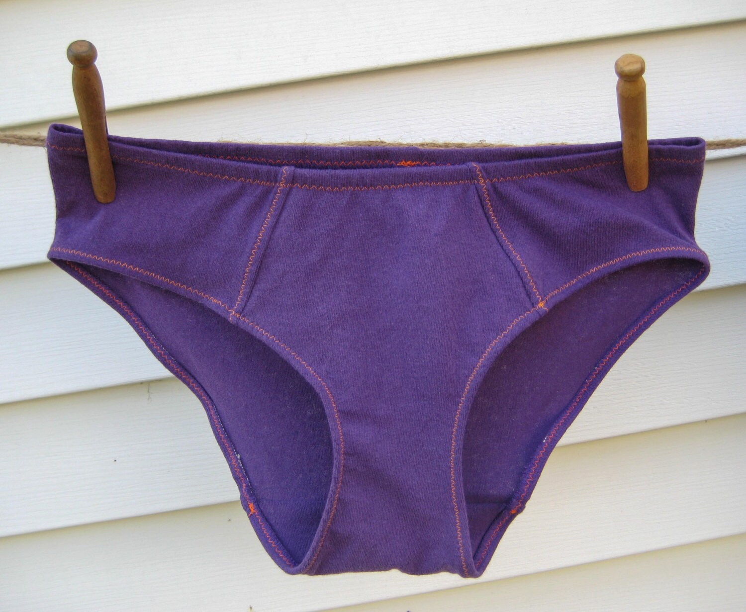 Orange Cat Purple Boy Cut Underwear Women's 6 Ready to Ship