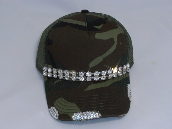 Bling camo trucker hat