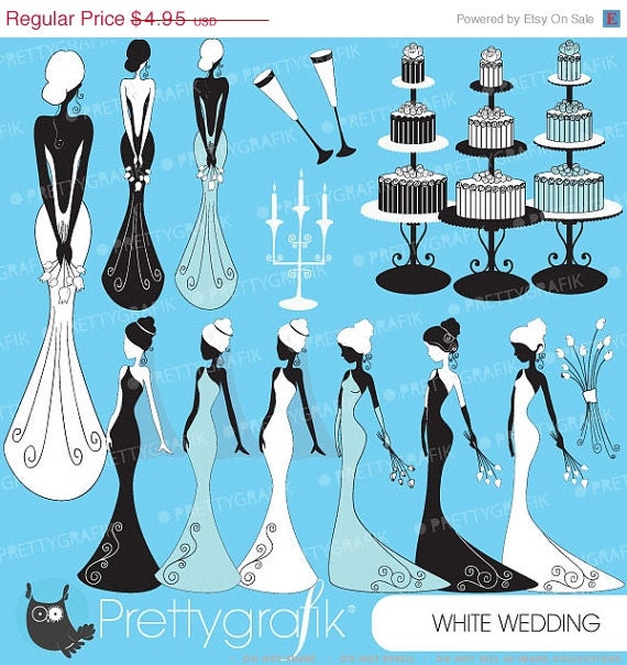 40% OFF SALE Bride wedding clipart commercial use, vector graphics, digital clip art, digital images - CL451 Il_570xn