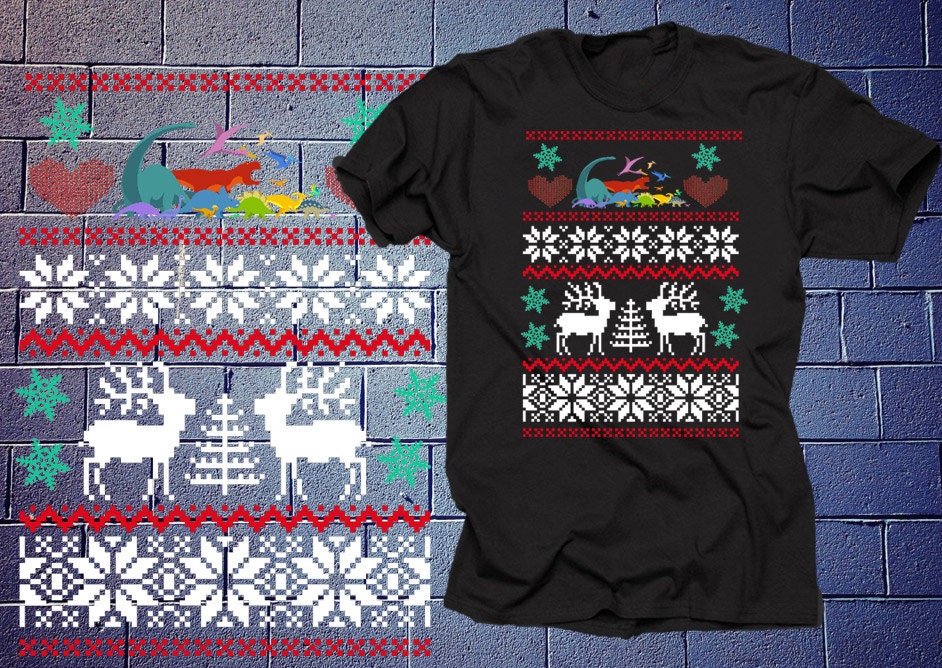 Items similar to Skiers Ugly Christmas Sweater T-shirt on Etsy