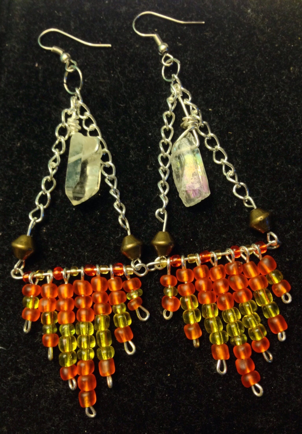 Items similar to Native American inspired chandelier earrings on Etsy