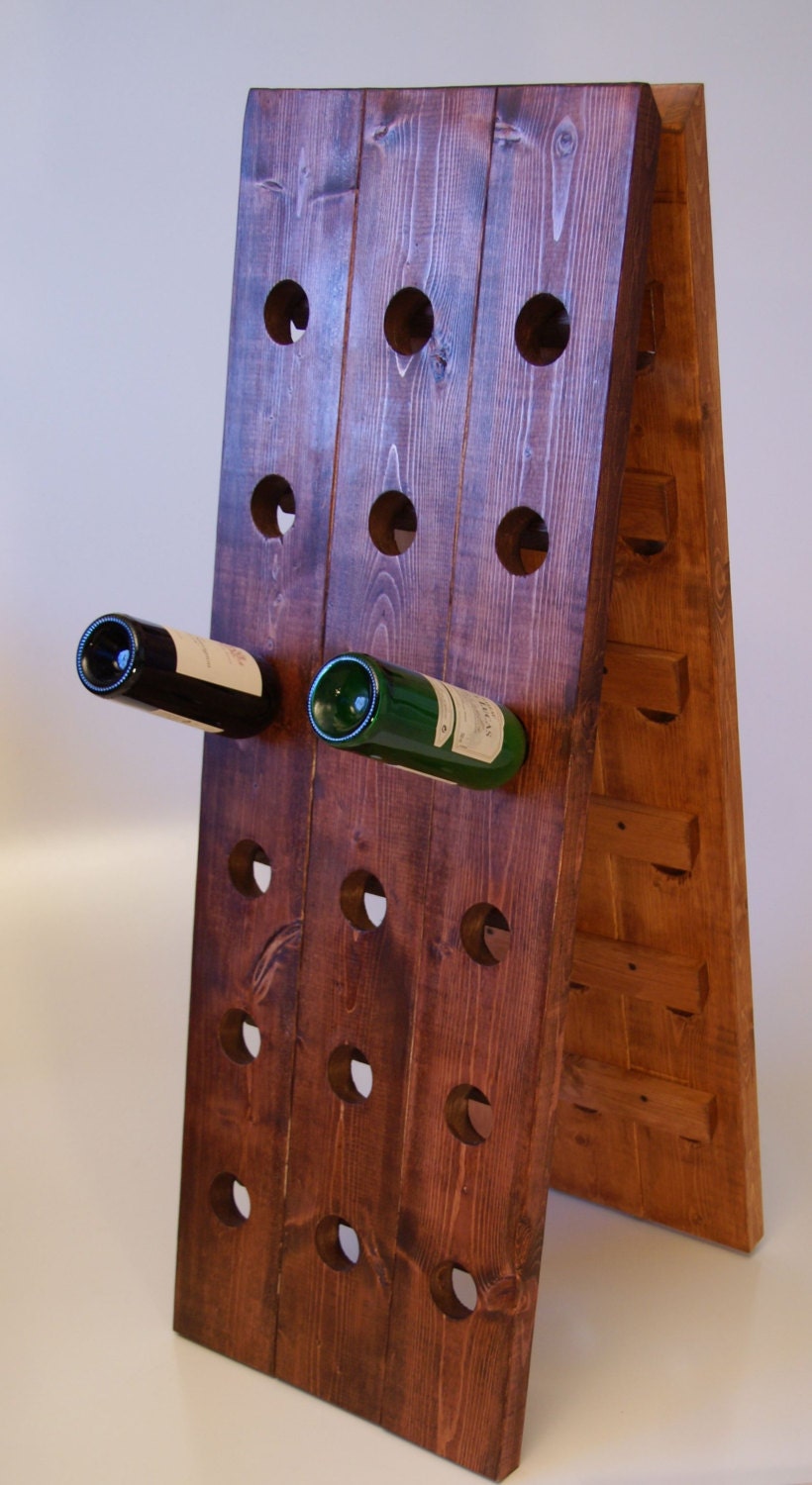 Wine Rack / Riddling Rack by BoardGrainWoodworks on Etsy
