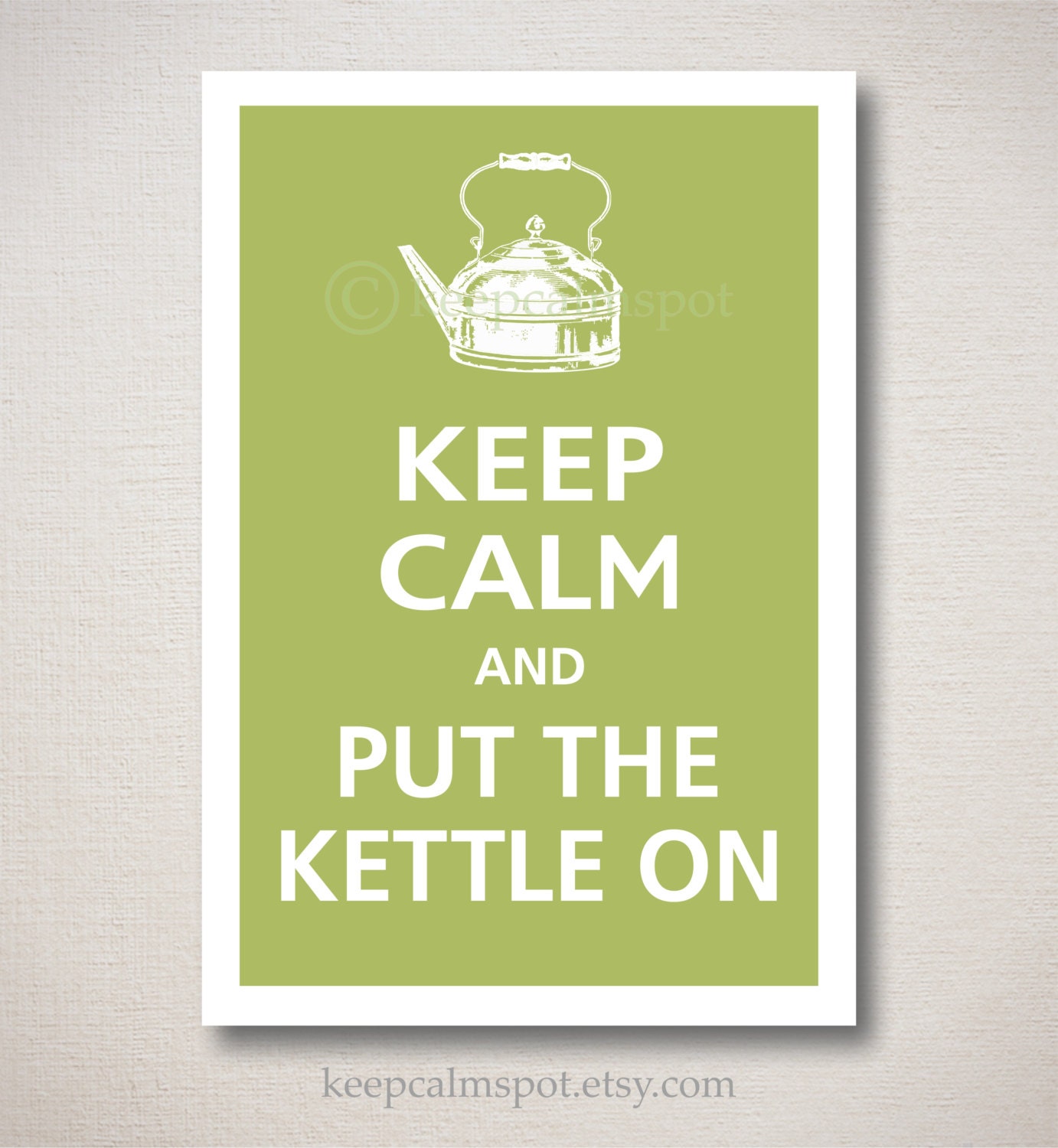 Items Similar To Keep Calm And PUT The KETTLE ON Kitchen Typography Art