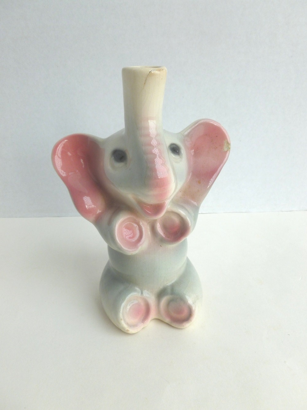 Ceramic Elephant Vase Circus or Zoo Animal by BornAtTheWrongTime