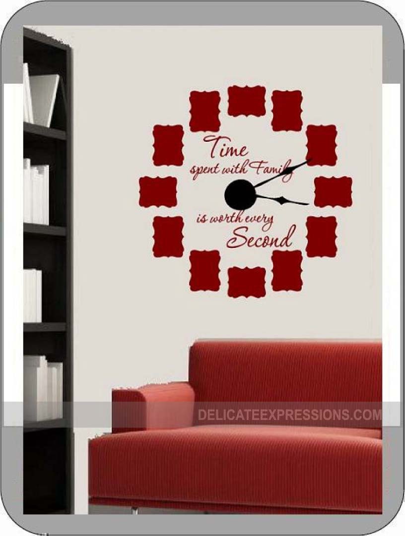 FAMILY PHOTO Wall Clock Vinyl Decal and by DelicateExpressions