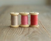 vintage wooden spools / cotton thread rollers / soviet era sewing supplies - reservoires vintage wooden spools / cotton thread rollers / soviet era sewing supplies - reservoires