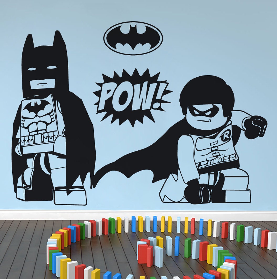 LEGO Batman & Robin wall art wall stickers by NSVINYLS on Etsy
