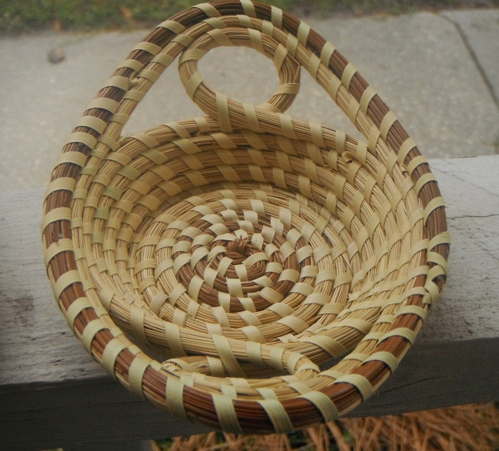 Gullah Sweetgrass Basket Small Tray by on Etsy