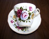 Regency  England Bone China  cup & Saucer set  Red or  Yellow Rose  Perfect  Cond - SOFIA10