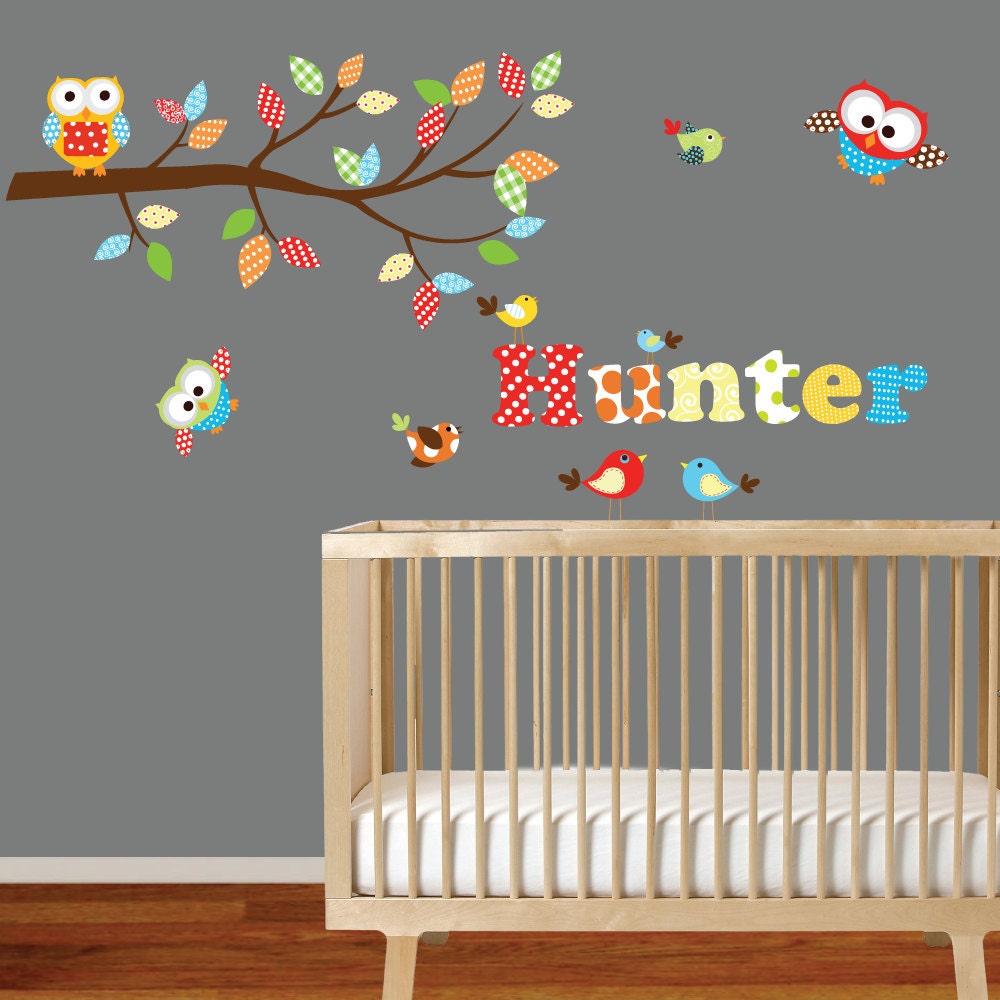 Vinyl wall decal Boys nursery branch decal with by wallartdesign
