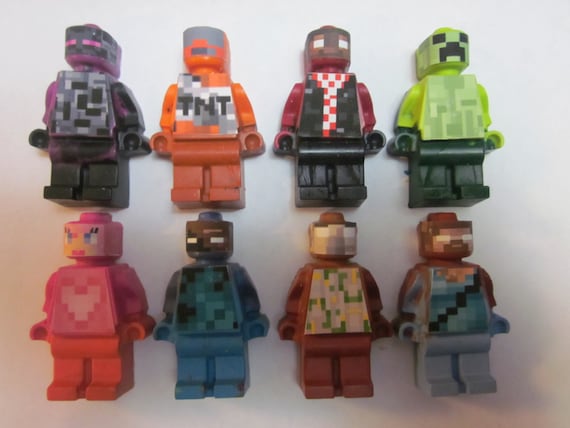 Mini Figure Crayons Mine Craft Inspired Crayons Favors Set Can Be