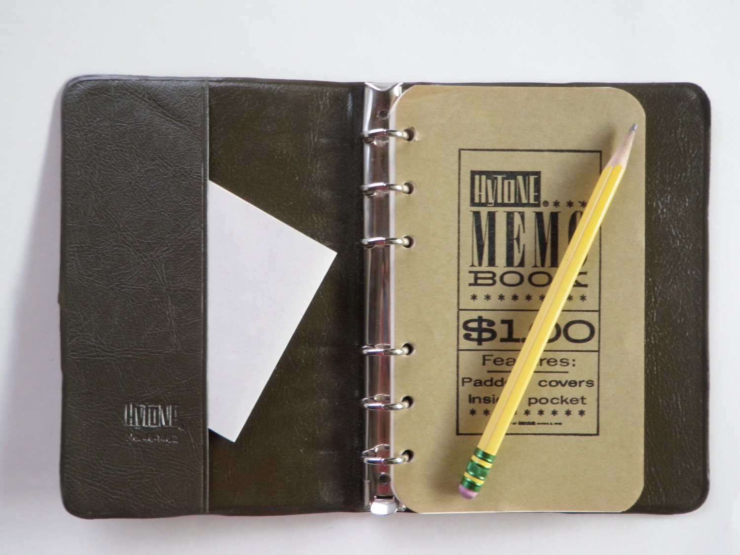 Vintage Memo Book Hytone 6 Ring Mini Binder Padded by WildPlumTree