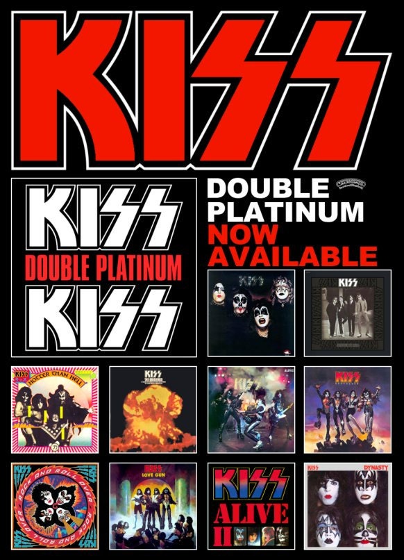 KISS Double Platinum Promo Poster StandUp Display by kiss76