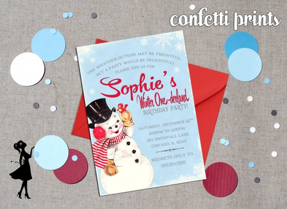 Printable Birthday Party Invitation - FROSTY Il_570xn