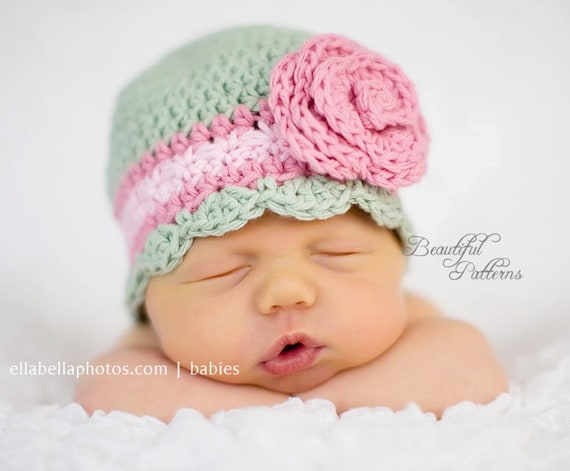 Crochet Hat Pattern Baby Crochet Hat Flapper by ...