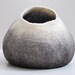 Felted Cat bed - Felted Cat Cave - Wet Felted - Fiber Art - Vessel - BGW01S