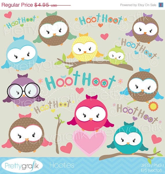 40% OFF SALE Owl clipart commercial use, vector graphics, digital clip art, digital images - CL531 Il_570xn