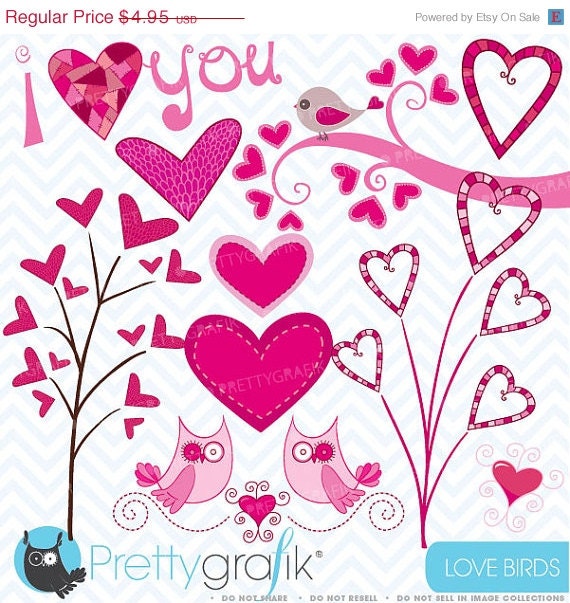 40% OFF SALE valentine hearts clipart commercial use, vector graphics, digital clip art, digital images - CL446 Il_570xn