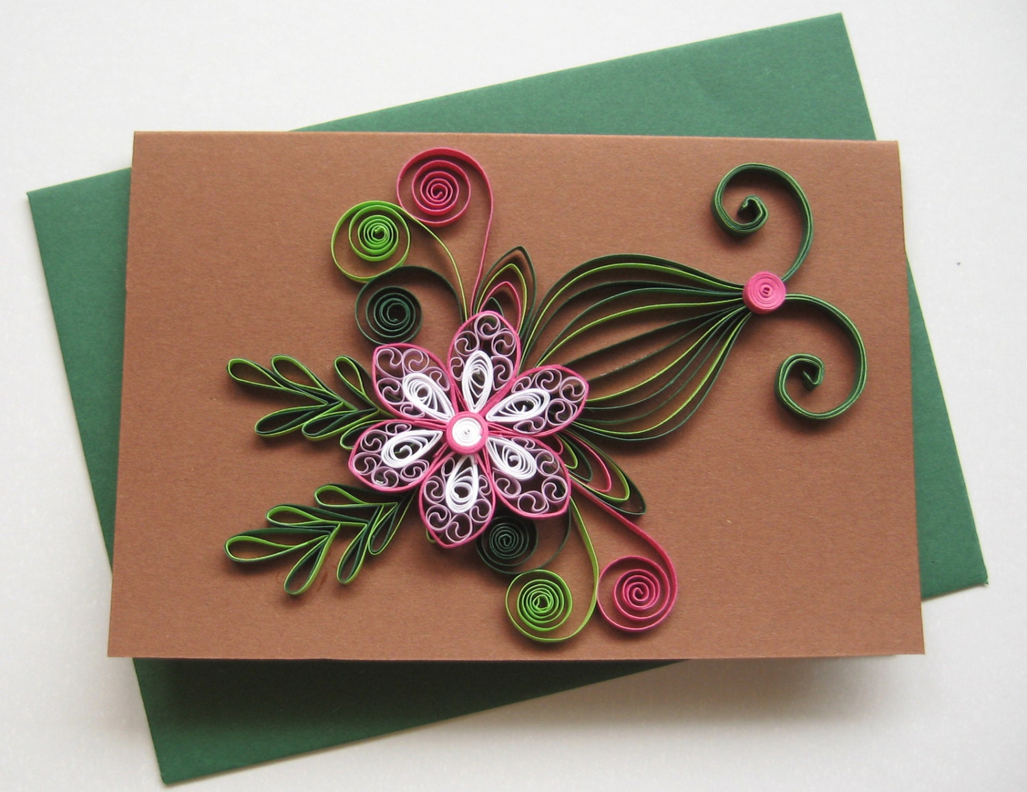Quilled Birthday Card Paper Handmade Greeting Card by stoykasart
