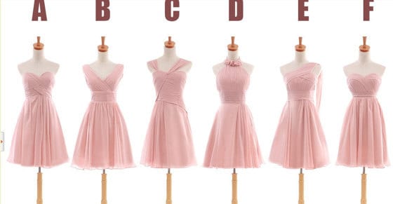 Short Blush Bridesmaid Dress,Peach Bridesmaid Dress, Cheap Bridesmaid Dress,Short Prom Dress