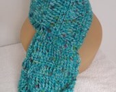 Crocheted turquoise scarf - softtotouch