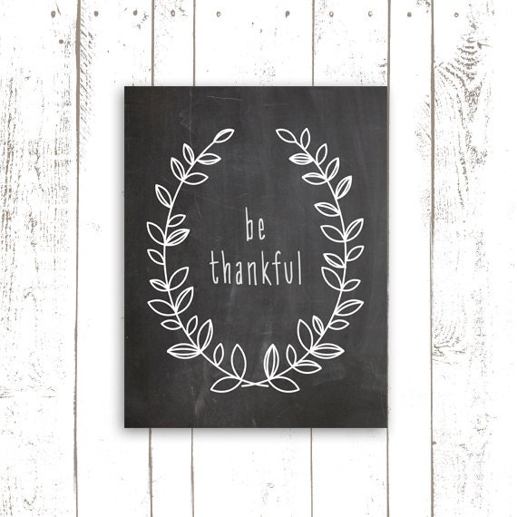 Thanksgiving Art Print - Printable File Instant Download - Typography Art Print with Quote - Thanksgiving Decoration - MooseberryPrintables