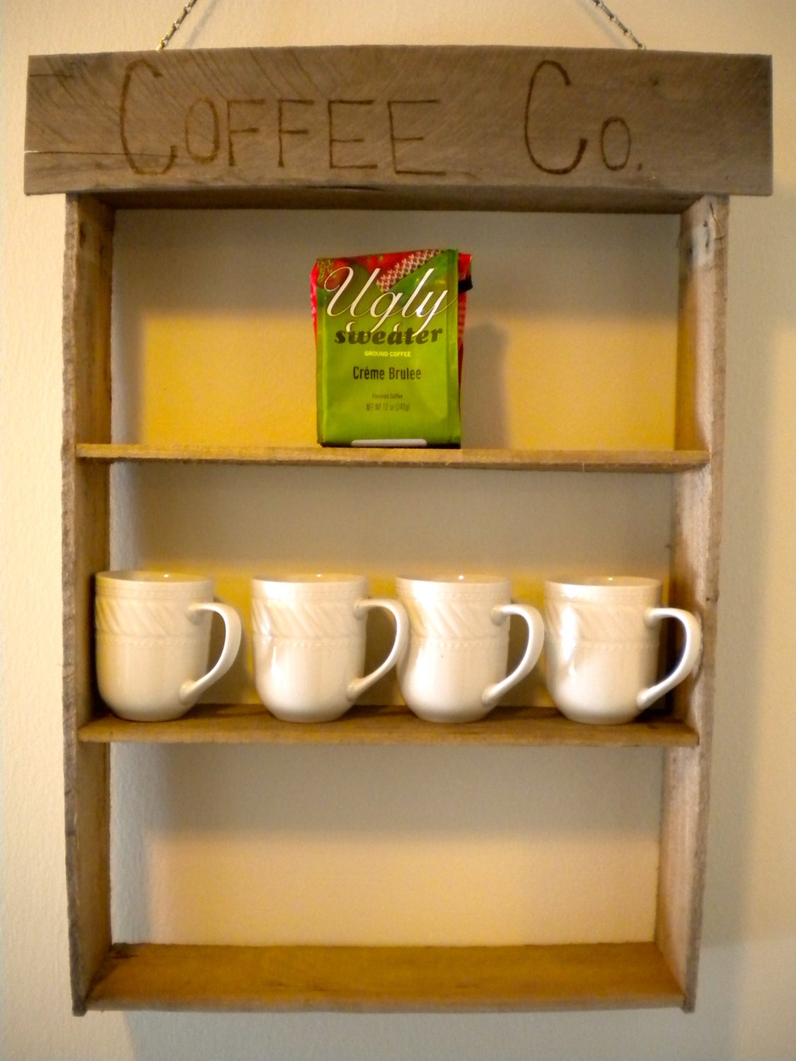 Coffe And Coffee Mug Shelf By Thirdbaydesigns On Etsy