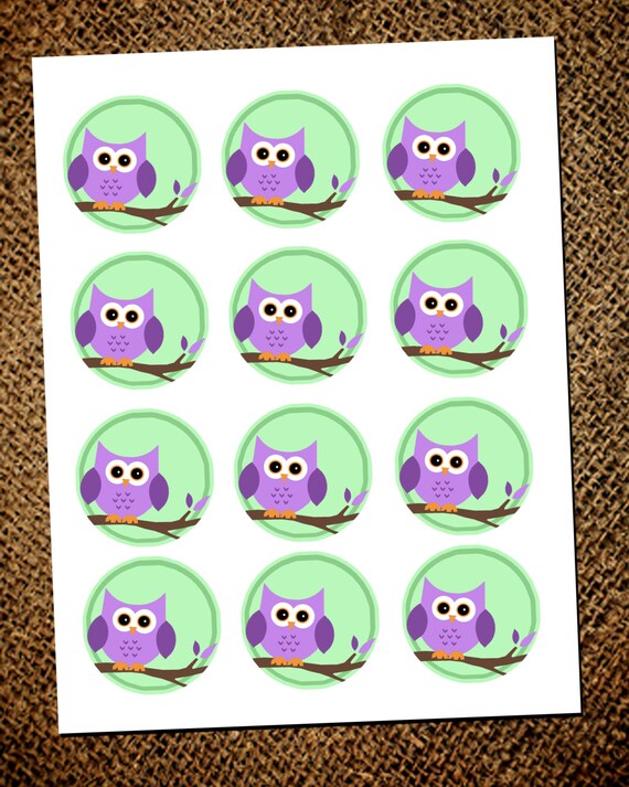 Girl Owl Cupcake Toppers by on Etsy
