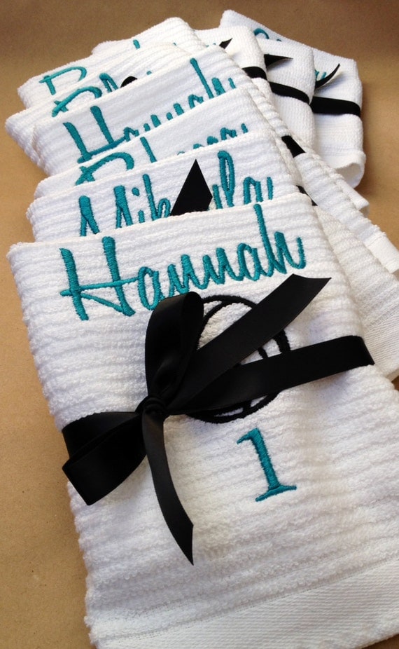 Personalized Embroidered Sports Towel by BrendaGoodierDesigns