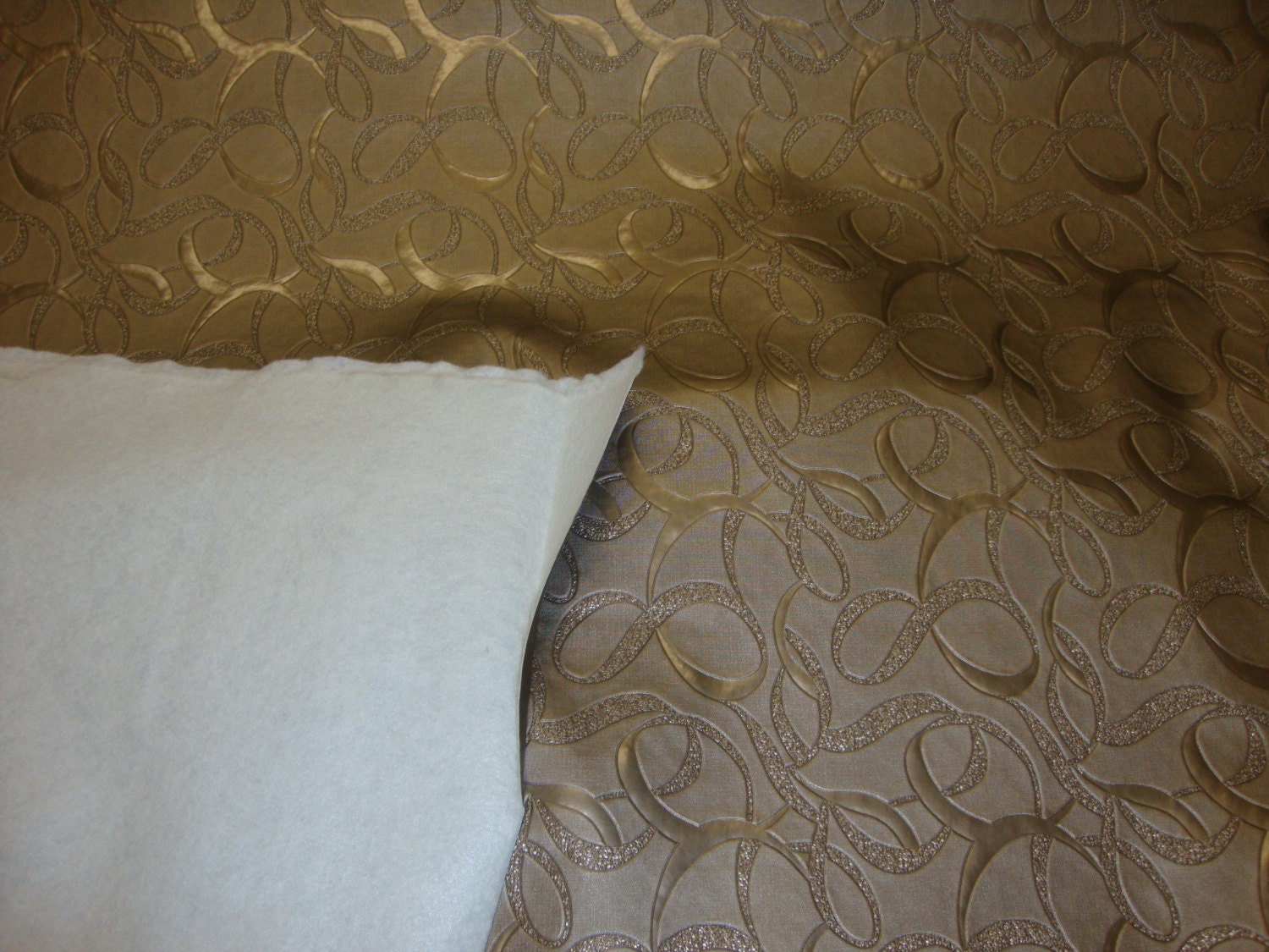 Swirl Metallic Embossed Upholstery Faux Vinyl Leather Fabric