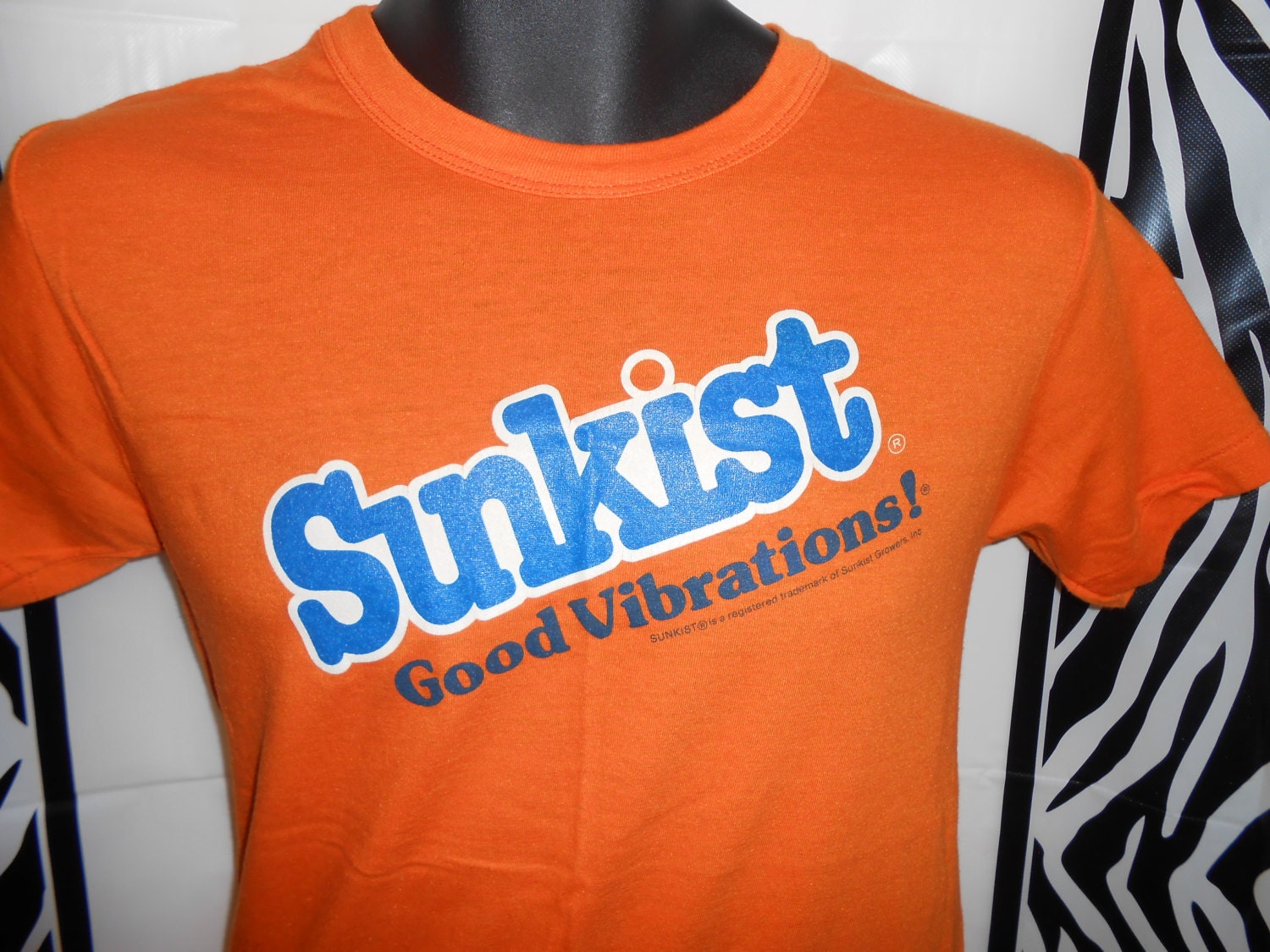 True Vintage 80s Orange Sunkist Soda Good Vibrations By MWKDIRECT