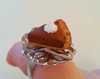 Items similar to Pumpkin Pie Ring Pumpkin pie jewelry Autumn