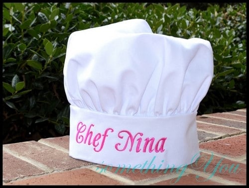 Personalized Chef Hat With Name Embroidery Mens Or Womens