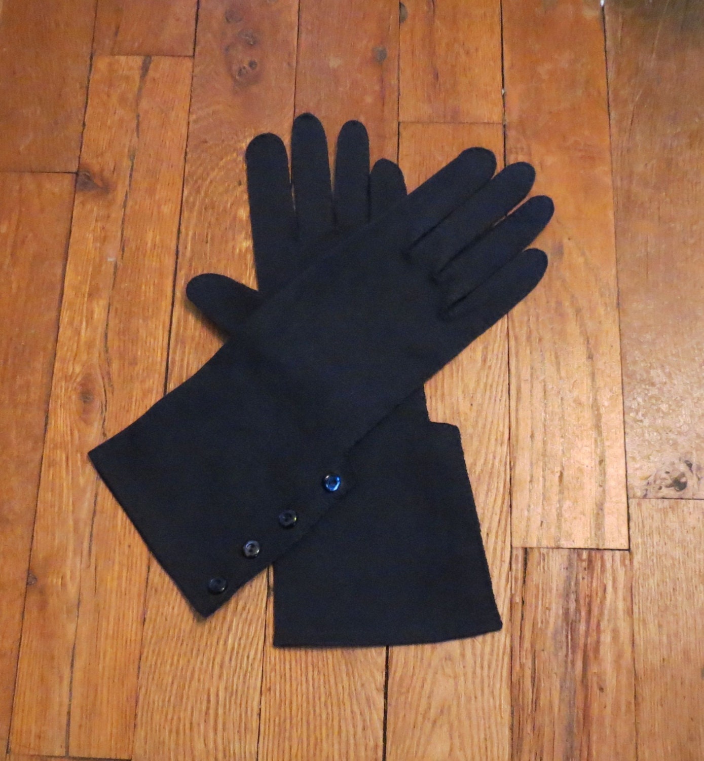 navy blue evening gloves