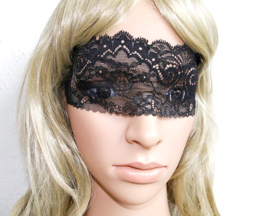 Great Quality Black French Lace Mysterious Veil Tulle Eye Mask